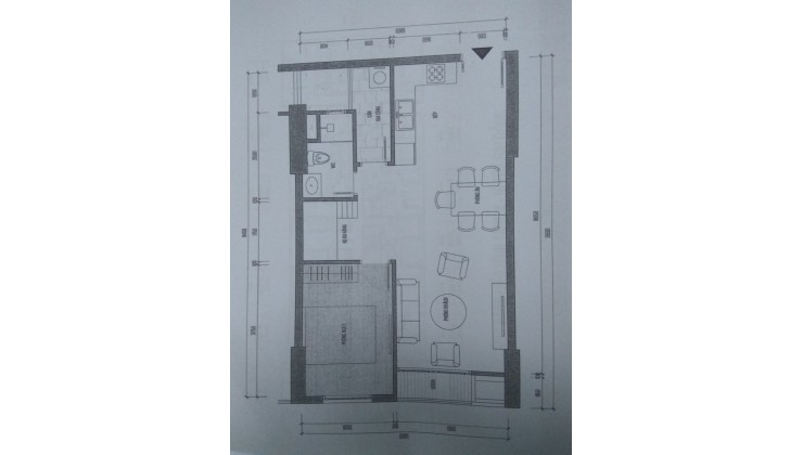 Căn hộ Tara Residence Q8 56m2 tầng thấp 1 phòng ngủ+1, 1 WC